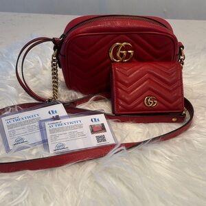 Gucci Marmont Mini Camera Bag and Wallet